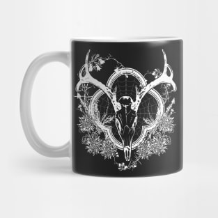 Deer Skull Floral Mug